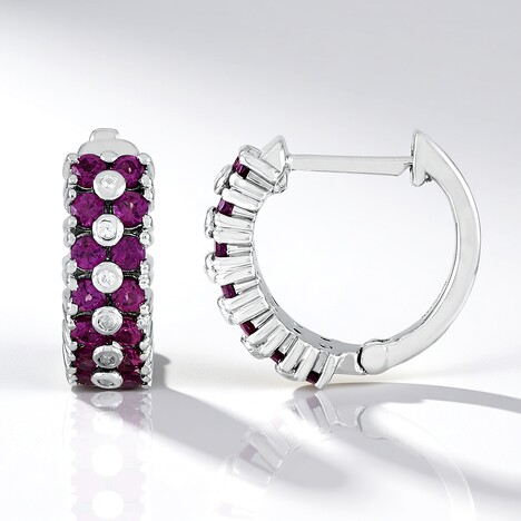 Orecchini in argento con Rodolite