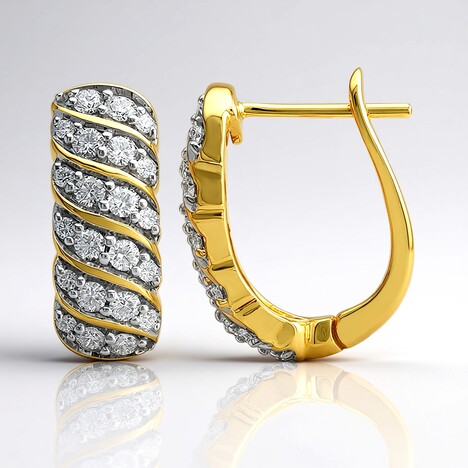 Orecchini in oro con Diamante VVS1 (G) (Annette)
