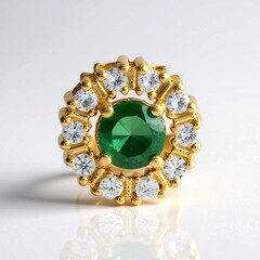 Ciondolo in argento con Apatite Verde
