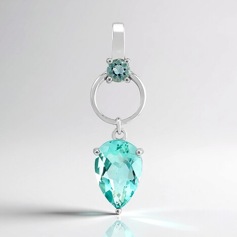Pendentif en argent et Fluorite du Braldu (Pallanova)