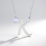 Collana in argento con Pietra di Luna Arcobaleno