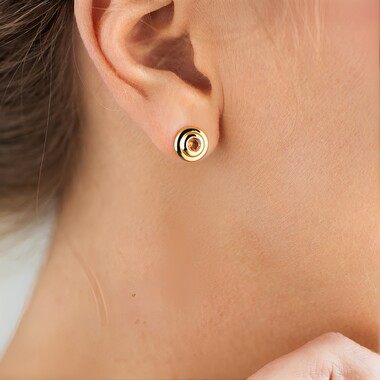 Pendientes en plata con Diamante rojo I2