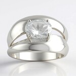 Anello in argento con Quarzo Herkimer (Pallanova)