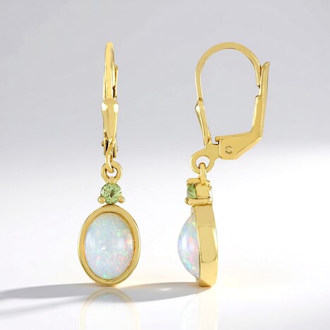 Boucles d'oreilles en argent et Opale Welo