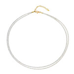 Weißer Topas-Silberhalskette