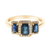 Blauer Ceylon-Saphir-Goldring (CIRARI)