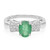 Zilveren ring met een Bahia-smaragd