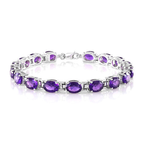 Sambia-Amethyst-Silberarmband