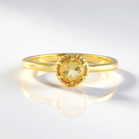 Anello in argento con Berillo Giallo