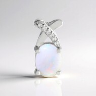Australischer Opal-Silberanhänger