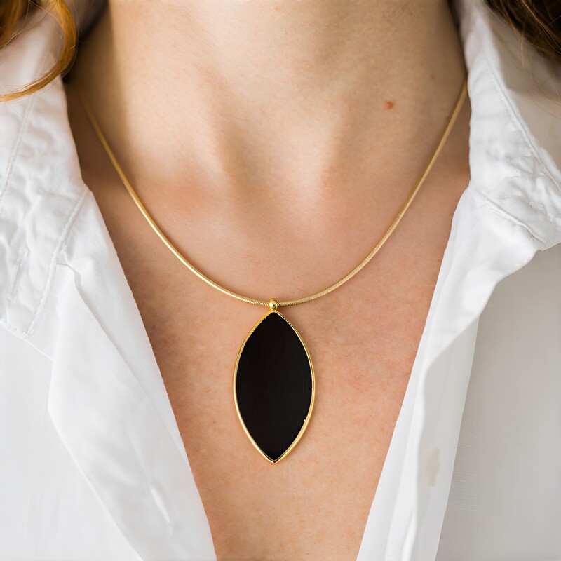 Edelstein-Silberhalskette (dagen)