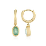 Russischer Smaragd-Silberohrringe (Adela Silber)