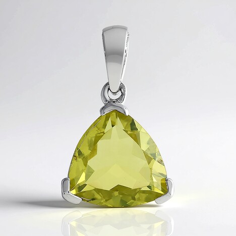 Ciondolo in argento con Quarzo Ouro Verde