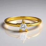 Anello in oro con Diamante SI1 (G) (Annette)