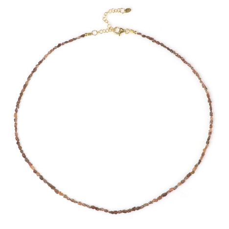 Zilveren halsketting met rode diamanten