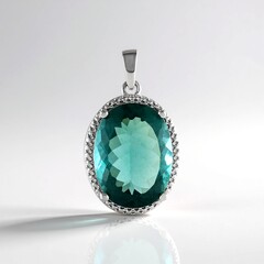 Ciondolo in argento con Fluorite Verde