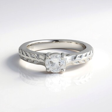 White Topaz Silver Ring