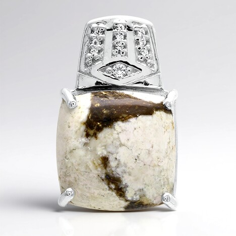 Ciondolo in argento con Magnesite