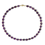 Purpurfarbener Quarz-Silberhalskette