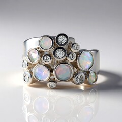 Anello in argento con Opale di Welo (de Melo Essence)