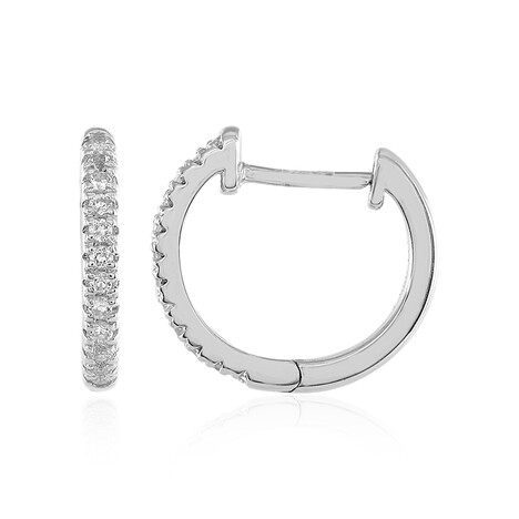 Pendientes en plata con Topacio blanco