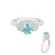 Anello in argento con Apatite Verde