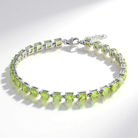 Bracciale in argento con Peridoto della Birmania