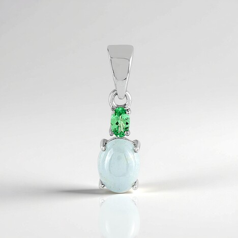 Pendentif en argent et Aigue-marine du Brésil