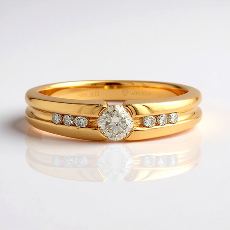 Anello in oro con Diamante Rose de France SI1 di Argyle (Annette)