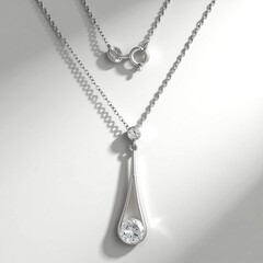 Collana in argento con Topazio Bianco