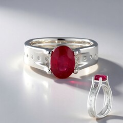 Anello in argento con Rubino del Madagascar (de Melo Essence)