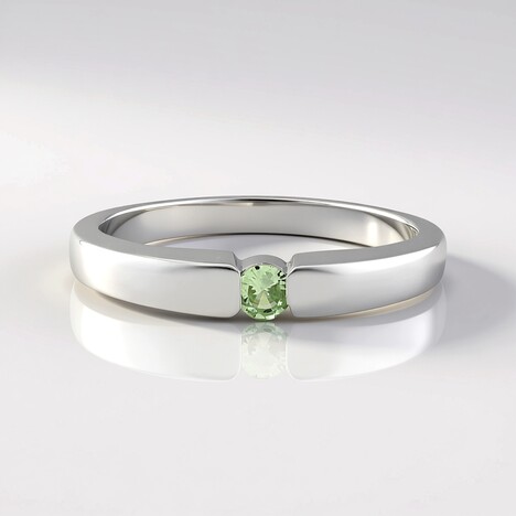 Bague en argent et Tsavorite de Tanzanie