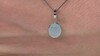 Colgante en plata con Calcedonia azul