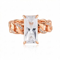 Zilveren ring met een danburiet (de Melo Essence)