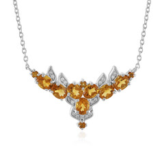 Collier en argent et Citrine Madère