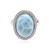 Zilveren ring met een larimar