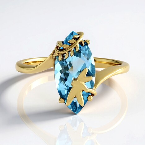 Anello in argento con Topazio Blu Cielo
