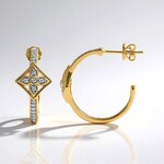 Orecchini in oro con Diamante SI1 (G) (Annette)