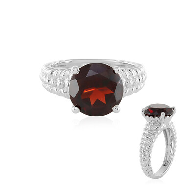 Anello in argento con Granato Mozambico