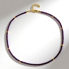 Collana in argento con Ematite Dorata (Riya)