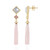 Pendientes en plata con Calcedonia rosa (KM by Juwelo)
