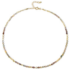 Collier en argent et Zircon jaune canari