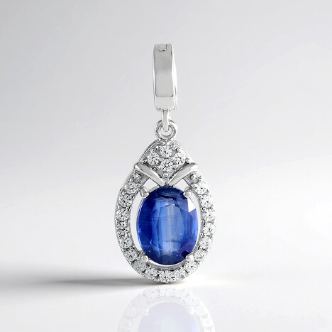 Ciondolo in argento con Cianite del Nepal