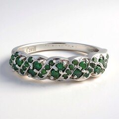 Anello placcato in platino con Diamante Fancy