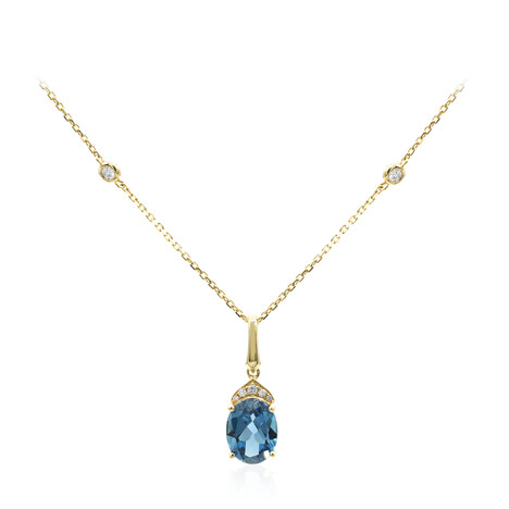 14K London Blue Topaz Gold Necklace (CIRARI)