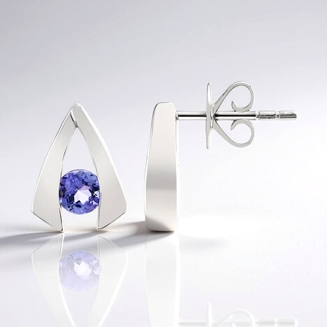 Orecchini in argento con Tanzanite (Pallanova)