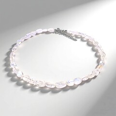 Collana in argento con Pietra di Luna Arcobaleno