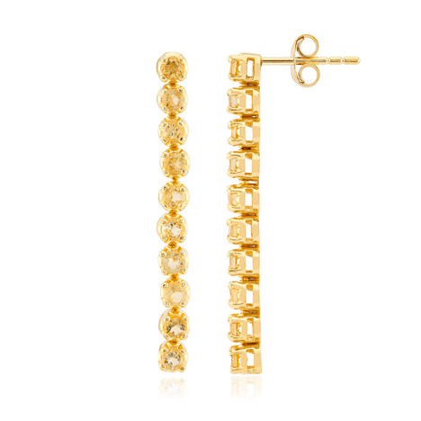 Orecchini in argento con Citrino