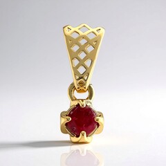 Ciondolo in oro con Berillo Rosso
