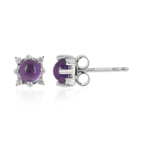 Boucles d'oreilles en argent et Améthyste